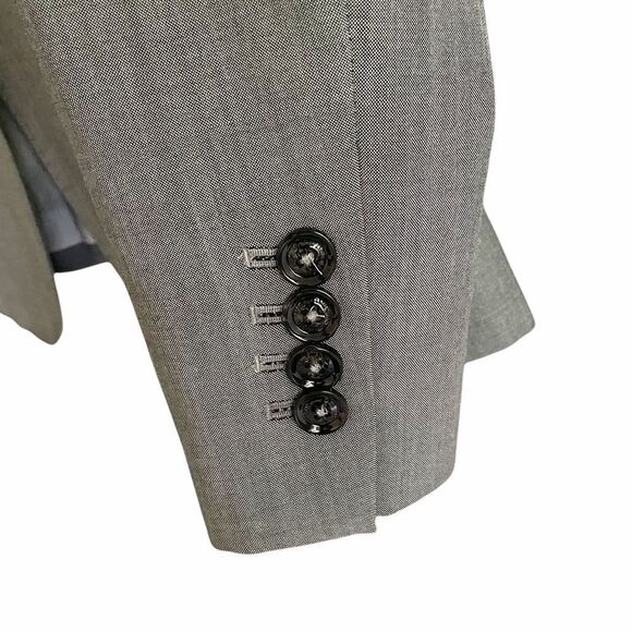 Massimo DUTTI Wool Button Front Blazer Grey 12 - Picture 6 of 16